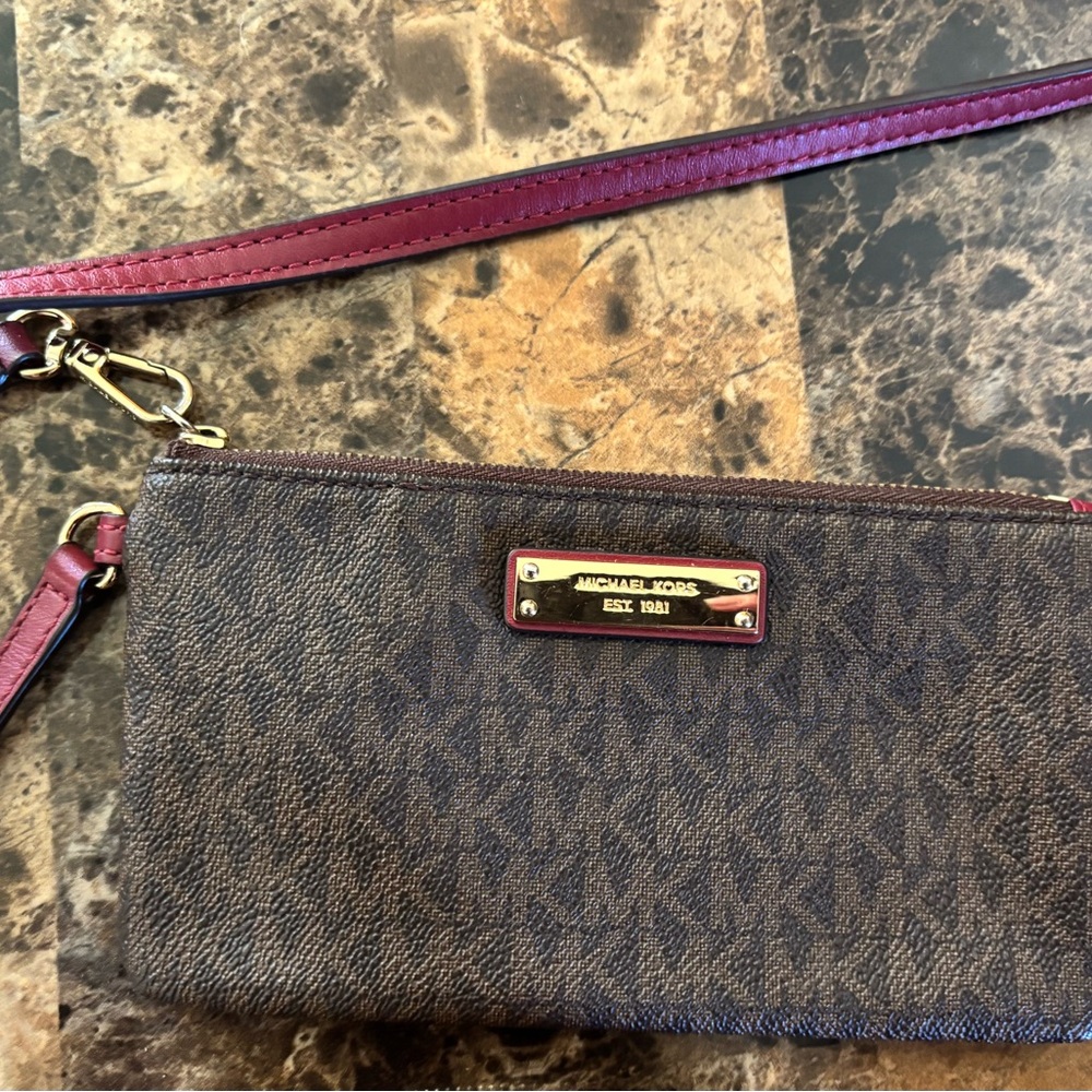 Michael Kors Crossbody Bag Set in Brown and Pink 3 piece set 💖 - Picture 6 of 7